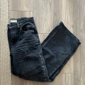 Free People Black Straight Leg Jeans